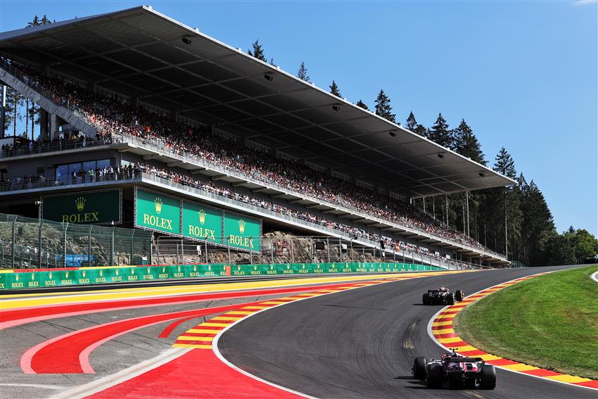 Eau Rouge and grandstand