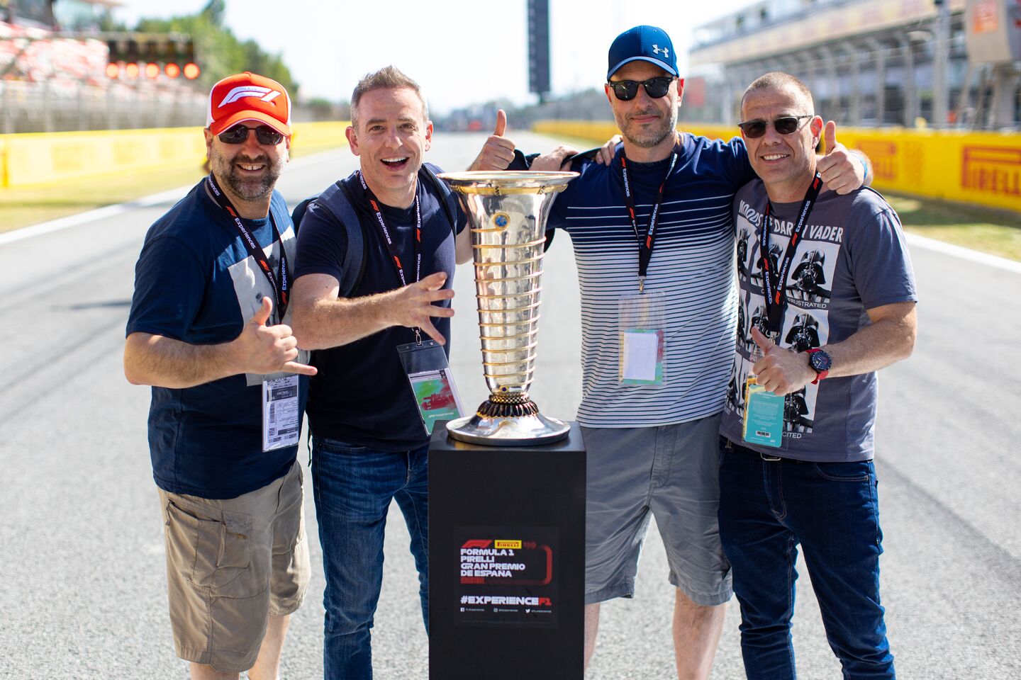 Fans with F1 Trophy