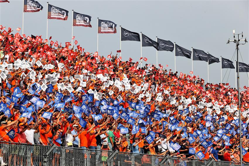 flags in grandstand